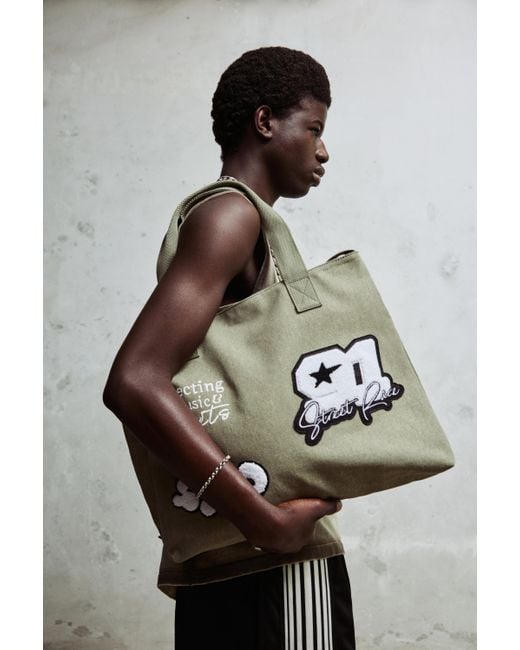 Pull&Bear Green Stwd Shopper Bag for men