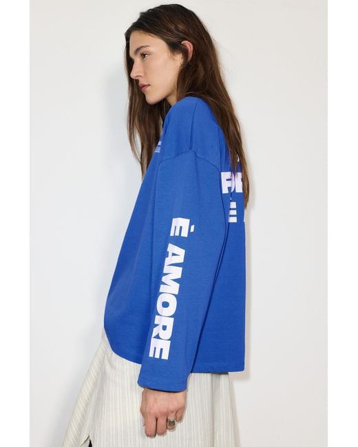 Pull&Bear Blue Formaggio È Amore T-Shirt
