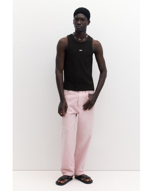 Pull&Bear Black Stwd Waffle-Knit Vest for men