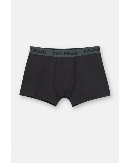 Pull&Bear Black Pack Of 3 Boxers for men