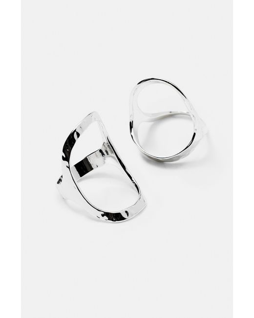 Pack 2 Anelli di Pull&Bear in Metallic