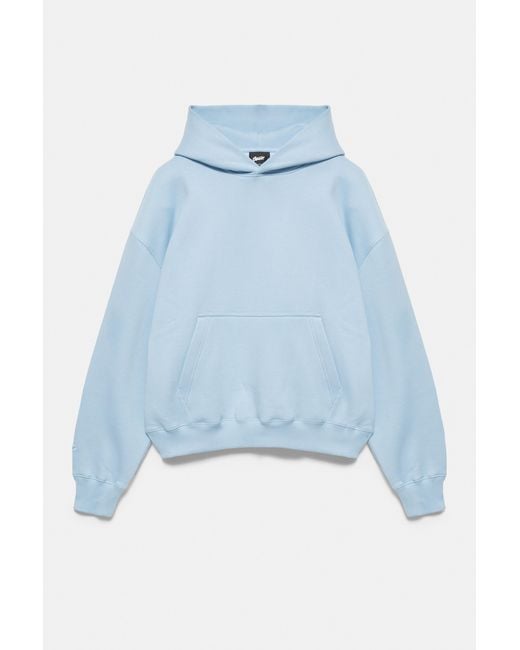 Pull&Bear Blue Boxy Hoodie for men