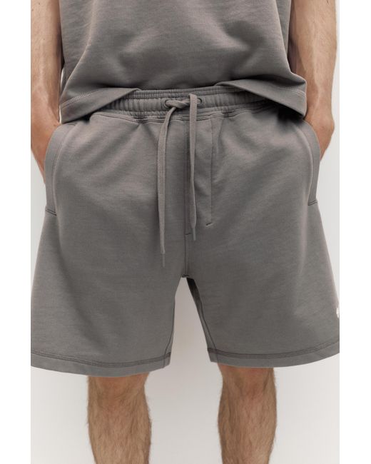 Pull&Bear Gray Bermuda Jogger With Logo for men