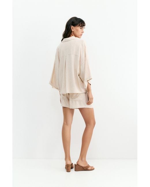 Pull&Bear Multicolor Linen Blend Shirt