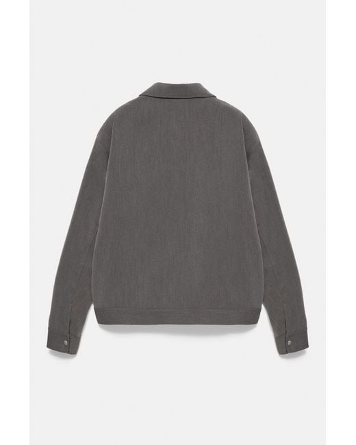 Pull&Bear Basic Jas Met Rits in het Gray voor heren