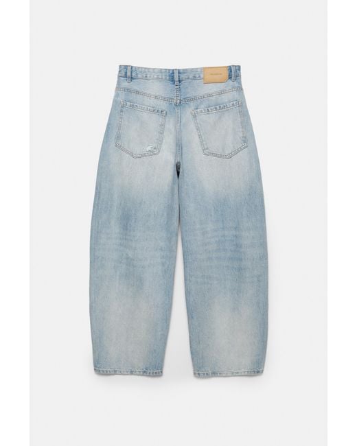 Pull&Bear Blue Baggy Balloon Jeans for men