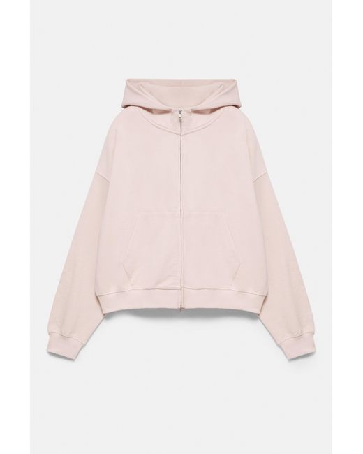Pull&Bear Natural Oversize Zip-Up Hoodie for men