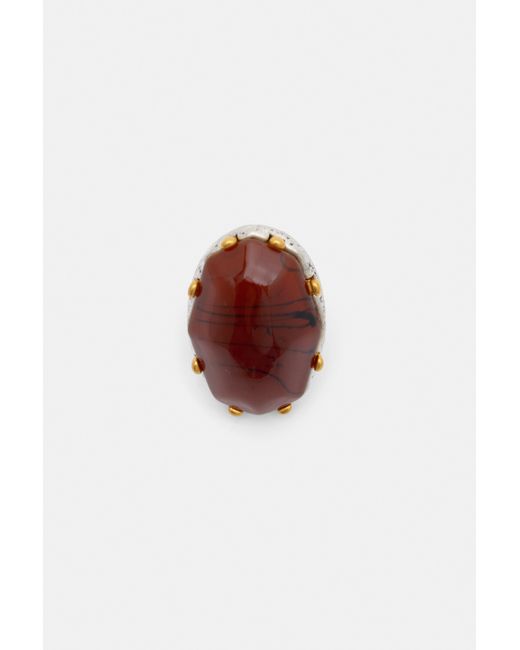 Pull&Bear Red Boho-Ring Mit Stein