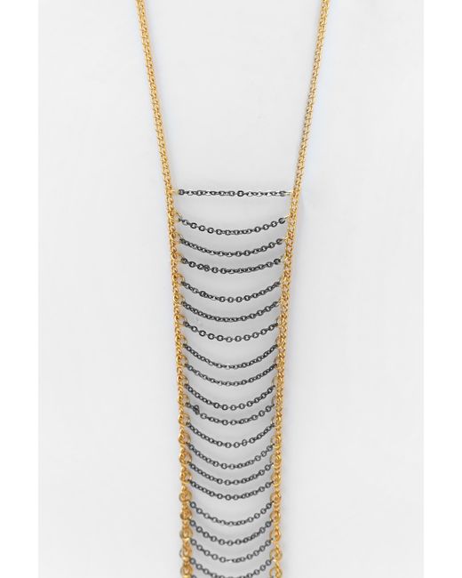 Collier Chaînes Pull&Bear en coloris White