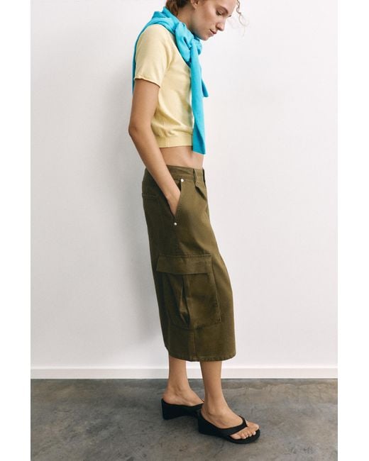 Bermuda Cargo Lunga di Pull&Bear in Green
