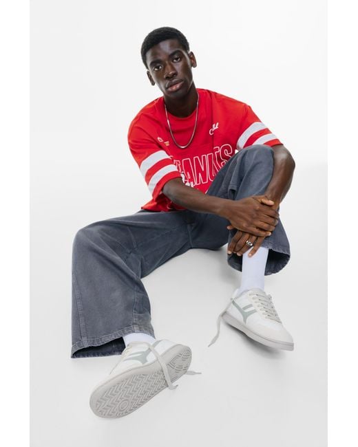 Pull&Bear Red Retro Trainers for men