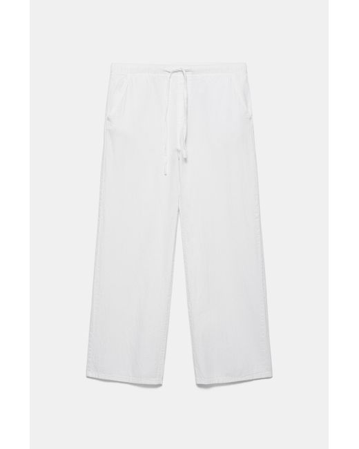 Pull&Bear Denim Joggingbroek Met Lage Taille in het White