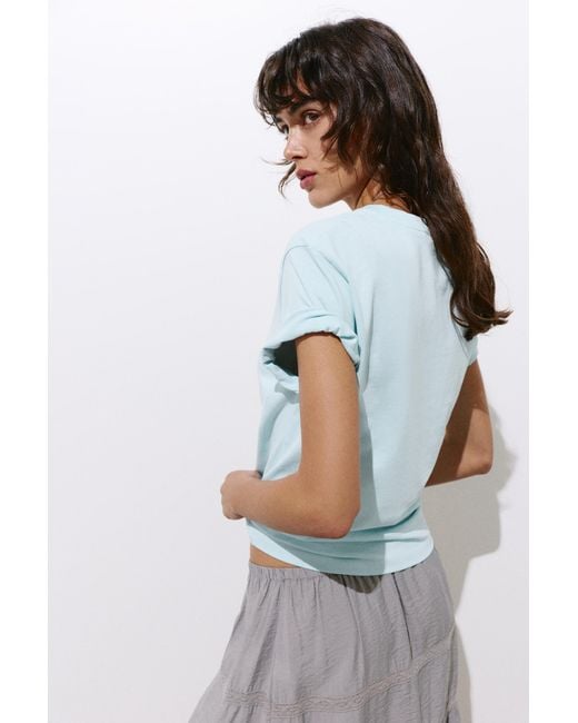 Pull&Bear White Basic Short Sleeve T-Shirt