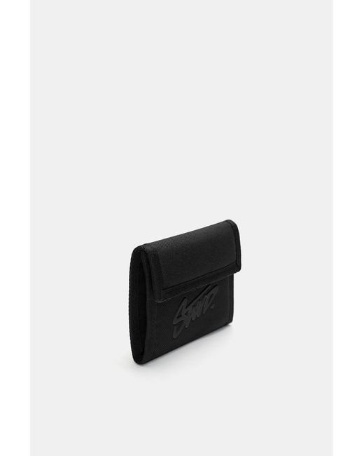 Pull&Bear Black Nylon Stwd Wallet for men