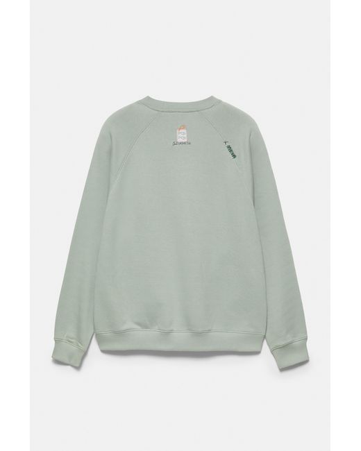 Pull&Bear Verwassen Raglan Sweater in het Green voor heren
