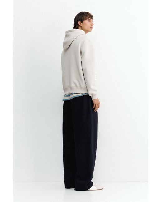 Felpa Basic Con Cappuccio di Pull&Bear in White da Uomo