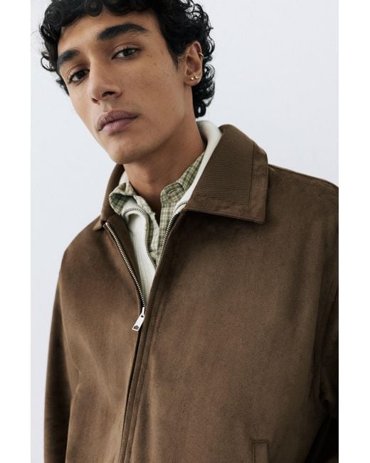 Pull&Bear Jack Van Imitatiesuède in het Brown voor heren
