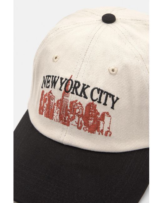 Pull&Bear White Skyline Cap for men