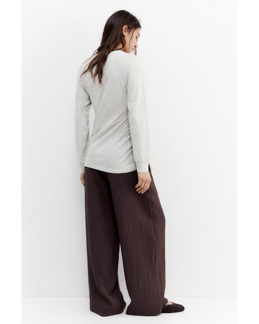 Pull&Bear Multicolor Long Sleeve T-Shirt With Gathers