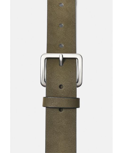 Pull&Bear Green Leather Effect Belt for men