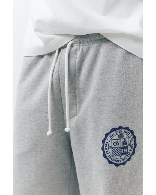 Pull&Bear Blue Varsity Jogger Sweatpants for men