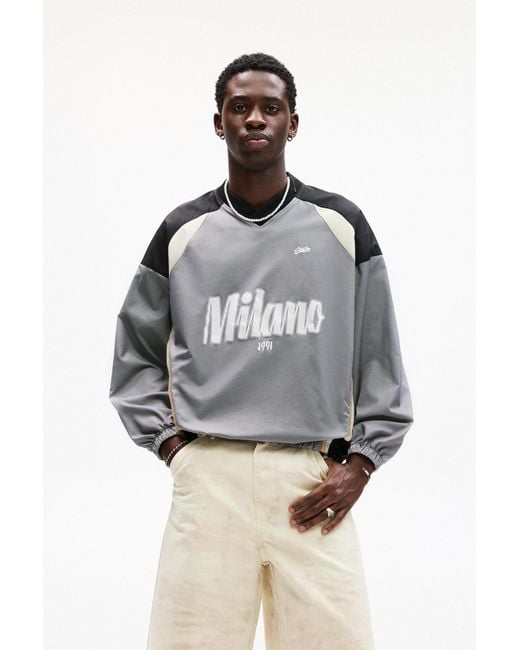 Pull&Bear Gray Milano Stwd Windbreaker Jacket for men