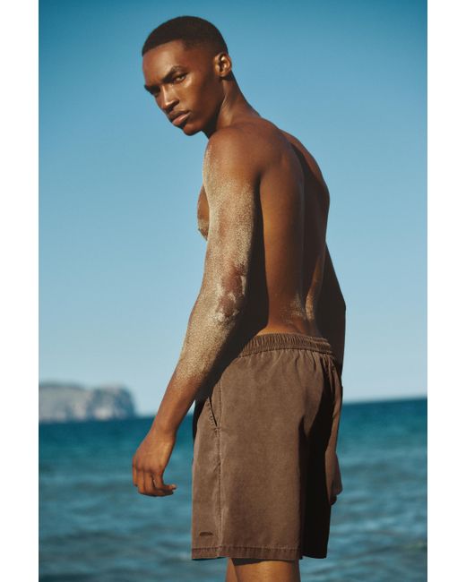 Pull&Bear Blue Stwd Board Shorts for men