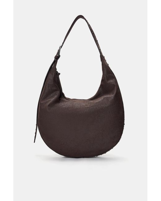 Pull&Bear Brown Schultertasche Mit Nieten