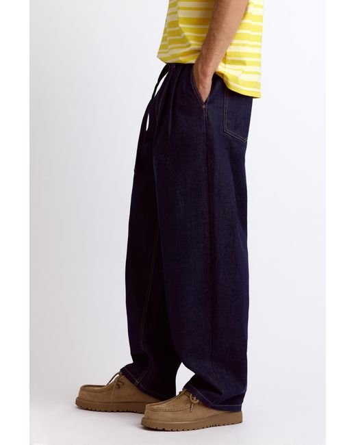 Pull&Bear Multicolor Relaxed Fit Pleated Jeans With Belt for men