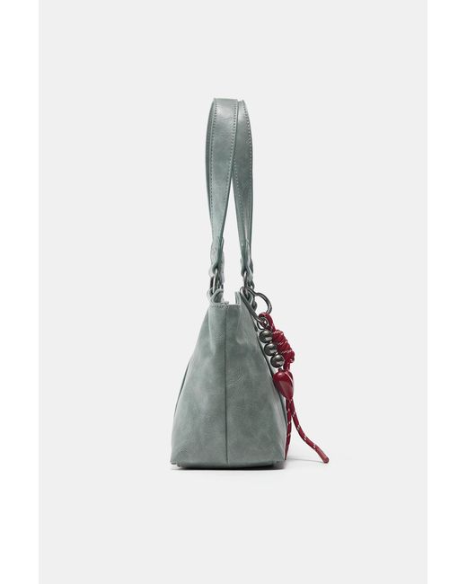 Pull&Bear Blue Embellished Shoulder Bag
