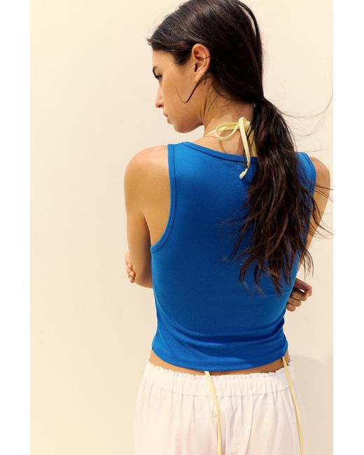 Pull&Bear Black Slogan Tank Top