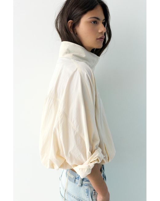 Pull&Bear Multicolor Cropped High Neck Jacket