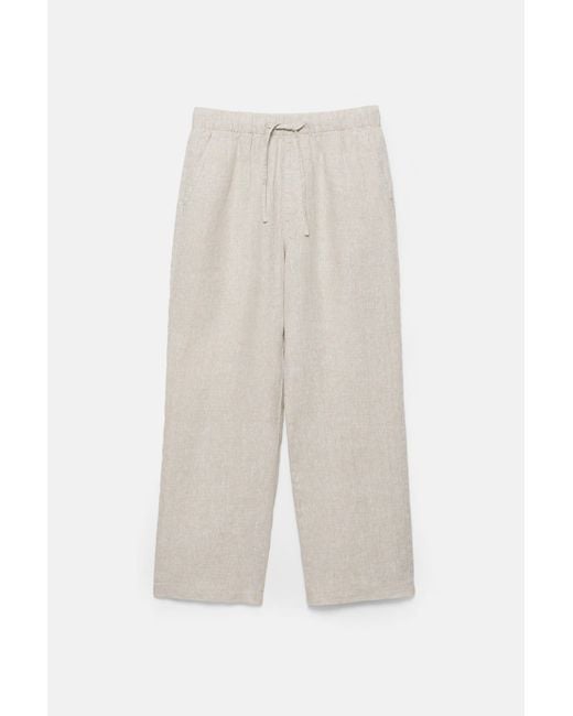 Pull&Bear Multicolor 100% Linen Jogger Trousers for men