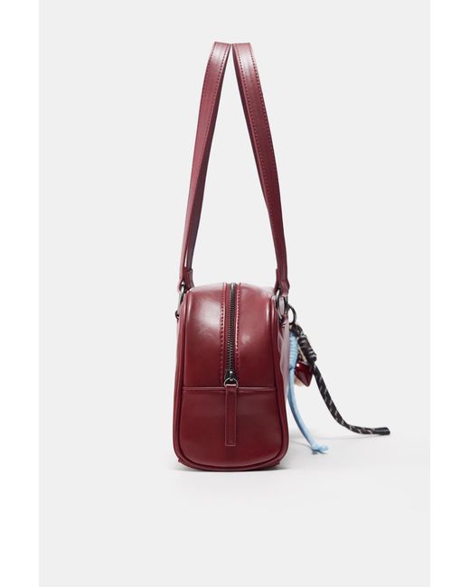 Pull&Bear Red Embellished Shoulder Bag
