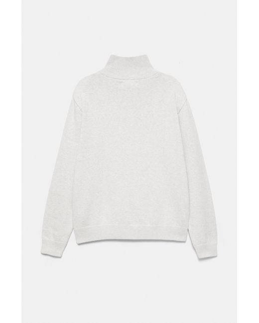 Sweat Col Zippé Brodé Pull&Bear pour homme en coloris White