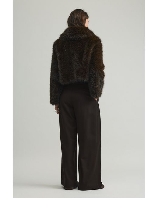 Pull&Bear Black Wide-Leg Double Dart Trousers