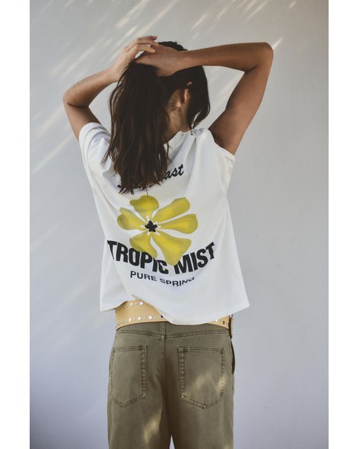 Pull&Bear Multicolor Tropic Mist T-Shirt