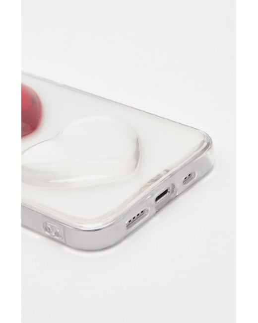 Pull&Bear White Iphone-Hülle Herzen