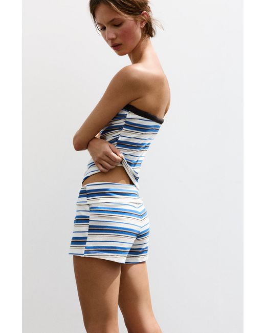 Short Con Vita Risvoltata di Pull&Bear in Blue