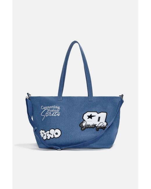 Pull&Bear Stwd-Shopper-Tasche in Blue für Herren