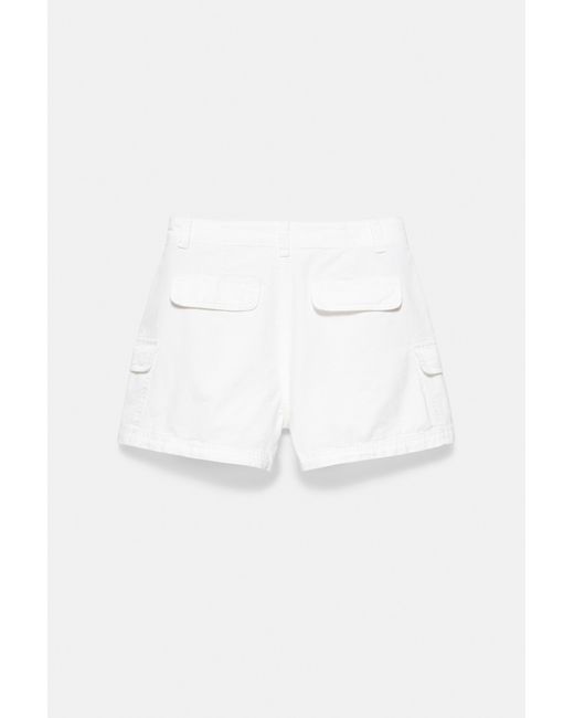 Pull&Bear Brown Relaxed Fit Cargo Bermuda Shorts
