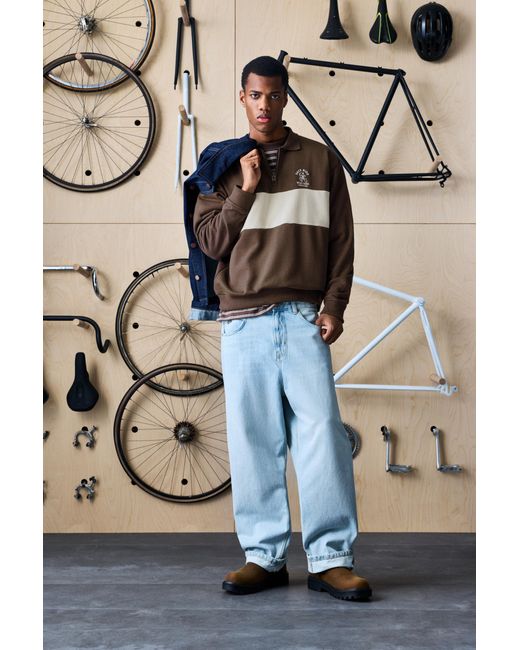 Pull&Bear Multicolor Quarter-Zip Sweatshirt for men