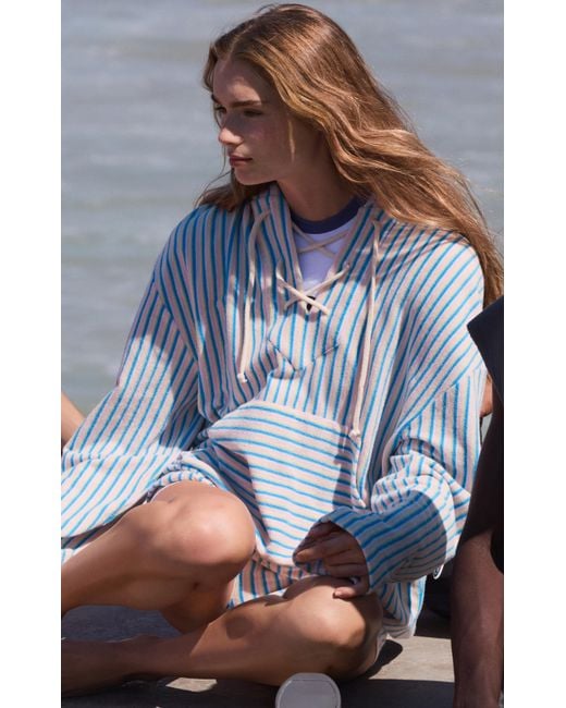 Pull&Bear Blue Pleasures X Stwd Towelling Hoodie