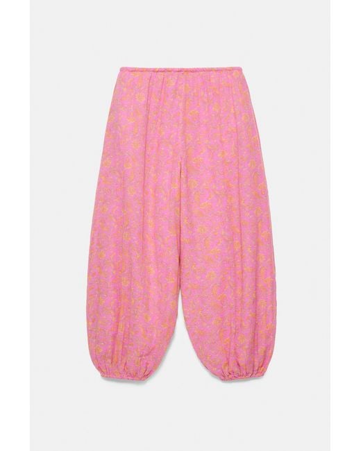 Pull&Bear Pofbroek Met Print in het White