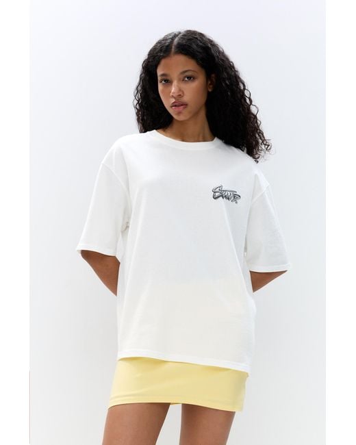 Pull&Bear White Stwd Balloon T-Shirt