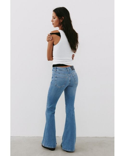 Pull&Bear Blue Skinny Flared Jeans