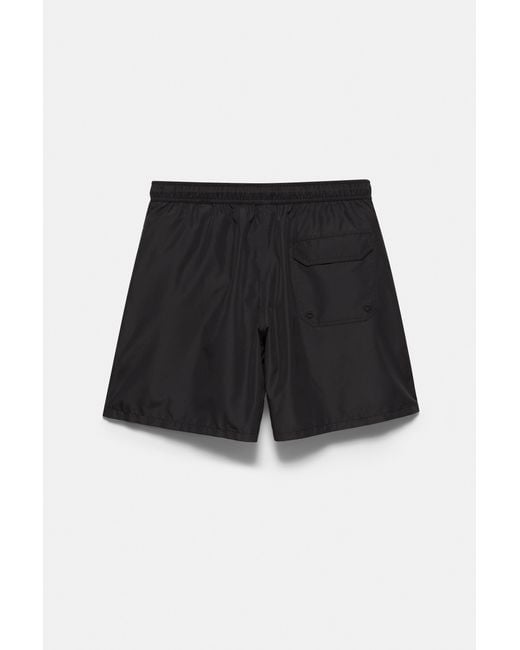 Pull&Bear Black Stwd Board Shorts for men