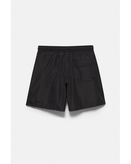 Pull&Bear Black Stwd Board Shorts for men