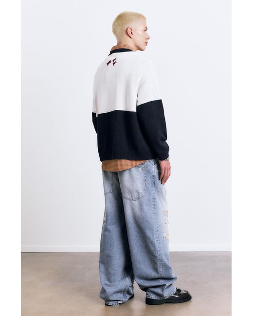Pull À Panneaux Stwd Pull&Bear pour homme en coloris White
