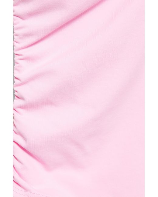 Pull&Bear Haltertop Met Plooien in het Pink